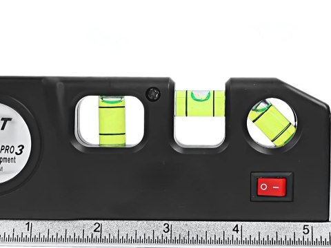 Poziomica laserowa precyzyjna z miarką 2,5m miara laser 3 tryby led usb Poziomica laserowa precyzyjna z miarką 2,5m miara laser 3 tryby led usb