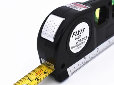 Poziomica laserowa precyzyjna z miarką 2,5m miara laser 3 tryby led usb Poziomica laserowa precyzyjna z miarką 2,5m miara laser 3 tryby led usb