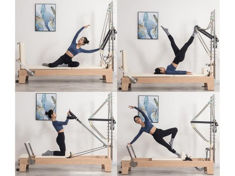 REFORMER ŁÓŻKO DO ĆWICZEŃ PILATES PILATESU URZĄDZENIE DO ĆWICZENIA FITNESS REFORMER ŁÓŻKO DO ĆWICZEŃ PILATES PILATESU URZĄDZENIE DO ĆWICZENIA FITNESS