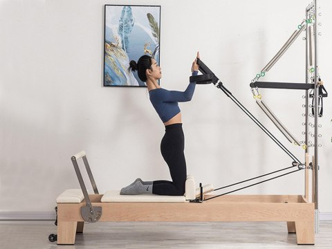 REFORMER ŁÓŻKO DO ĆWICZEŃ PILATES PILATESU URZĄDZENIE DO ĆWICZENIA FITNESS REFORMER ŁÓŻKO DO ĆWICZEŃ PILATES PILATESU URZĄDZENIE DO ĆWICZENIA FITNESS