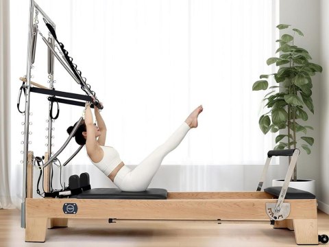 REFORMER ŁÓŻKO DO ĆWICZEŃ PILATES PILATESU URZĄDZENIE DO ĆWICZENIA FITNESS REFORMER ŁÓŻKO DO ĆWICZEŃ PILATES PILATESU URZĄDZENIE DO ĆWICZENIA FITNESS