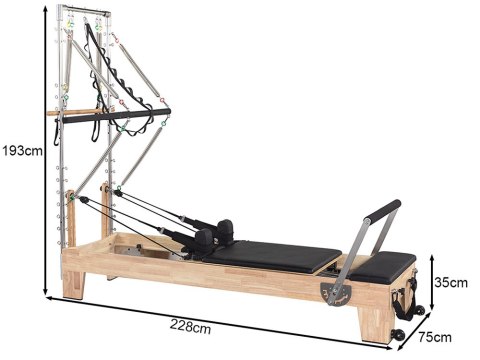 REFORMER ŁÓŻKO DO ĆWICZEŃ PILATES PILATESU URZĄDZENIE DO ĆWICZENIA FITNESS REFORMER ŁÓŻKO DO ĆWICZEŃ PILATES PILATESU URZĄDZENIE DO ĆWICZENIA FITNESS