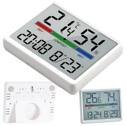 STACJA POGODY TERMOMETR HIGROMETR LCD ZEGAR DATA WILGOTNOŚĆ TEMPERATURA
