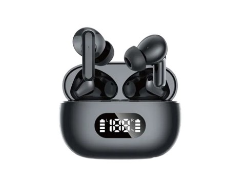 Słuchawki douszne bluetooth bezprzewodowe z etui ładującym led i mikrofonem Słuchawki douszne bluetooth bezprzewodowe z etui ładującym led i mikrofonem