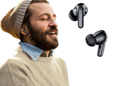 Słuchawki douszne bluetooth bezprzewodowe z etui ładującym led i mikrofonem Słuchawki douszne bluetooth bezprzewodowe z etui ładującym led i mikrofonem