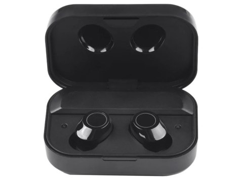 Słuchawki douszne bluetooth bezprzewodowe z etui ładującym led i mikrofonem Słuchawki douszne bluetooth bezprzewodowe z etui ładującym led i mikrofonem