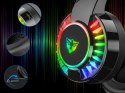 Słuchawki gamingowe 7.1 rgb przewodowe nauszne dla graczy led z mikrofonem