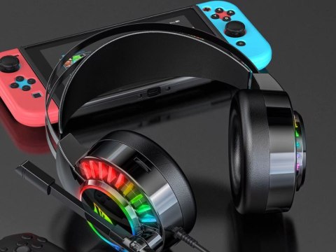 Słuchawki gamingowe 7.1 rgb przewodowe nauszne dla graczy led z mikrofonem Słuchawki gamingowe 7.1 rgb przewodowe nauszne dla graczy led z mikrofonem