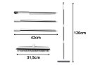 Szczotka miotła gumowa silikonowa do zamiatania z metalowym kijem 120 cm