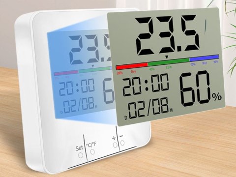 Termometr stacja pogody pogodowa wewnętrzny higrometr zegar bateria lcd Termometr stacja pogody pogodowa wewnętrzny higrometr zegar bateria lcd