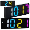 ZEGAR BUDZIK CYFROWY ELEKTRONICZNY TERMOMETR KOLOROWY ALARM DATA DRZEMKA