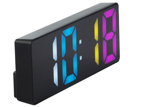 ZEGAR BUDZIK CYFROWY ELEKTRONICZNY TERMOMETR KOLOROWY ALARM DATA DRZEMKA ZEGAR BUDZIK CYFROWY ELEKTRONICZNY TERMOMETR KOLOROWY ALARM DATA DRZEMKA