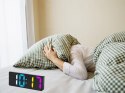 ZEGAR BUDZIK CYFROWY ELEKTRONICZNY TERMOMETR KOLOROWY ALARM DATA DRZEMKA