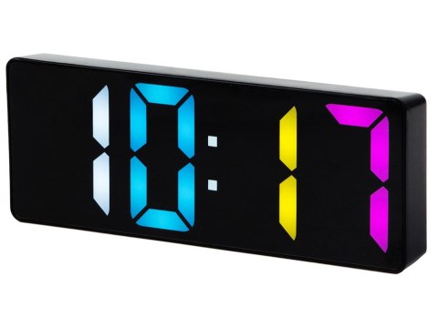 ZEGAR BUDZIK CYFROWY ELEKTRONICZNY TERMOMETR KOLOROWY ALARM DATA DRZEMKA ZEGAR BUDZIK CYFROWY ELEKTRONICZNY TERMOMETR KOLOROWY ALARM DATA DRZEMKA