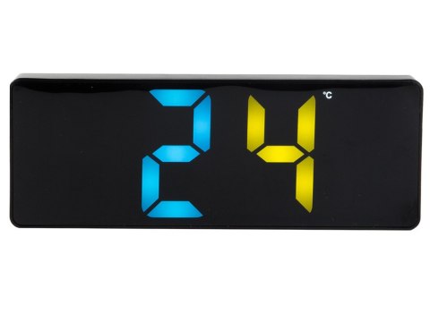 ZEGAR BUDZIK CYFROWY ELEKTRONICZNY TERMOMETR KOLOROWY ALARM DATA DRZEMKA ZEGAR BUDZIK CYFROWY ELEKTRONICZNY TERMOMETR KOLOROWY ALARM DATA DRZEMKA