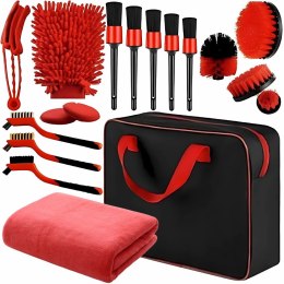 ZESTAW DETAILINGOWY DO CZYSZCZENIA SAMOCHODU SZCZOTKI PADY ORGANIZER TORBA