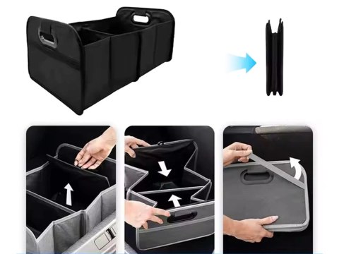 Duży organizer do bagażnika samochodu auta kufer skrzynka usztywniony box Duży organizer do bagażnika samochodu auta kufer skrzynka usztywniony box