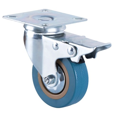 Kółko meblowe obrotowe 3 cale hamulec gumowe metalowe do wózka ciche 75mm Kółko meblowe obrotowe 3 cale hamulec gumowe metalowe do wózka ciche 75mm