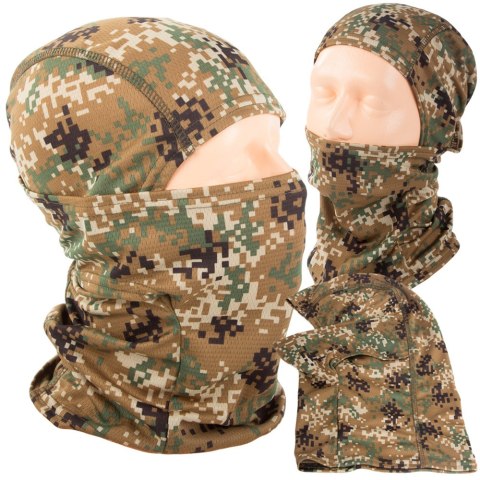 Kominiarka termoaktywna oddychająca balaclava wojskowa moro taktyczna asg