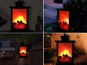 Lampion dekoracyjny led kominek ruchomy płomień lampa elektryczny baterie