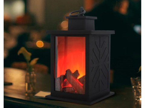 Lampion dekoracyjny led kominek ruchomy płomień lampa elektryczny baterie Lampion dekoracyjny led kominek ruchomy płomień lampa elektryczny baterie