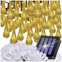 Lampki światełka solarne ogrodowe girlanda sople na taras balkon 100 led