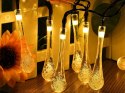 Lampki światełka solarne ogrodowe girlanda sople na taras balkon 100 led