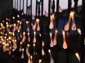 Lampki światełka solarne ogrodowe girlanda sople na taras balkon 100 led