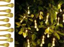 Lampki światełka solarne ogrodowe girlanda sople na taras balkon 100 led