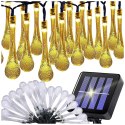 Lampki światełka solarne ogrodowe girlanda sople na taras balkon 20 led