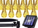 Lampki światełka solarne ogrodowe girlanda sople na taras balkon 20 led