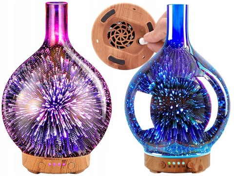 Nawilżacz powietrza aromaterapia dyfuzor zapachowy lampka nocna rgb 3d Nawilżacz powietrza aromaterapia dyfuzor zapachowy lampka nocna rgb 3d