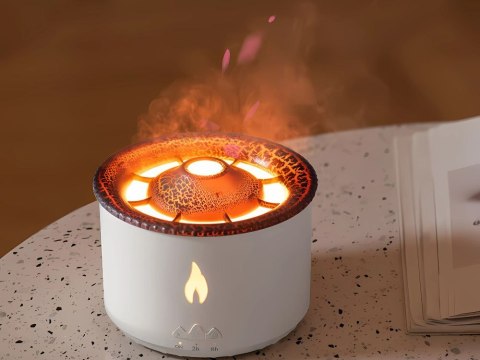 Nawilżacz powietrza dyfuzor z led rgb wulkan mgiełka zapachowa ogień wybuch Nawilżacz powietrza dyfuzor z led rgb wulkan mgiełka zapachowa ogień wybuch