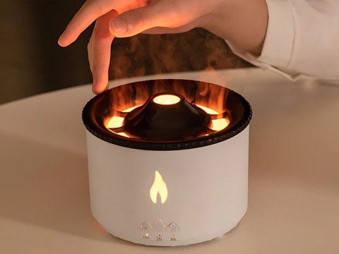 Nawilżacz powietrza dyfuzor z led rgb wulkan mgiełka zapachowa ogień wybuch Nawilżacz powietrza dyfuzor z led rgb wulkan mgiełka zapachowa ogień wybuch