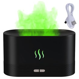 Nawilżacz powietrza usb dyfuzor z led rgb kominek mgiełka zapachowa ogień