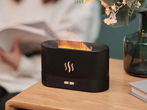 Nawilżacz powietrza usb dyfuzor z led rgb kominek mgiełka zapachowa ogień Nawilżacz powietrza usb dyfuzor z led rgb kominek mgiełka zapachowa ogień