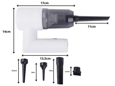 Odkurzacz bezprzewodowy samochodowy 2w1 ręczny dmuchawa końcówki usb filtr Odkurzacz bezprzewodowy samochodowy 2w1 ręczny dmuchawa końcówki usb filtr