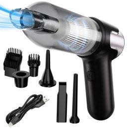 Odkurzacz ręczny bezprzewodowy 120w turbo do auta zestaw końcówek dmuchawa