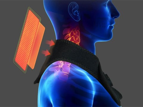 Opaska masażer na ból karku szyji rozgrzewająca masująca na usb lekka Opaska masażer na ból karku szyji rozgrzewająca masująca na usb lekka