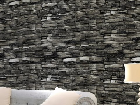 Panele ścienne 3d cegła szara tapeta samoprzylepne dekoracyjna piankowa Panele ścienne 3d cegła szara tapeta samoprzylepne dekoracyjna piankowa