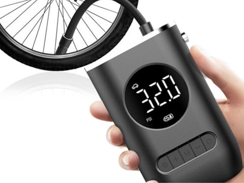 Pompka akumulatorowa do roweru samochodu kompresor elektryczny 10 bar lcd Pompka akumulatorowa do roweru samochodu kompresor elektryczny 10 bar lcd