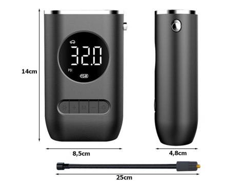 Pompka akumulatorowa do roweru samochodu kompresor elektryczny 10 bar lcd Pompka akumulatorowa do roweru samochodu kompresor elektryczny 10 bar lcd