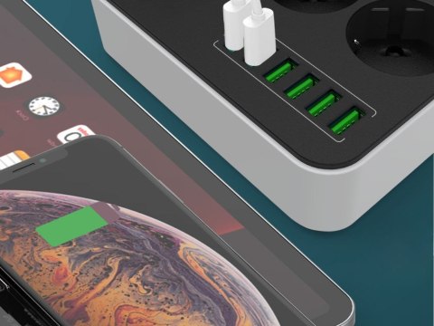 Przedłużacz listwa zasilająca sieciowa 3 gniazda 250v 2m 6x usb ładowarka Przedłużacz listwa zasilająca sieciowa 3 gniazda 250v 2m 6x usb ładowarka