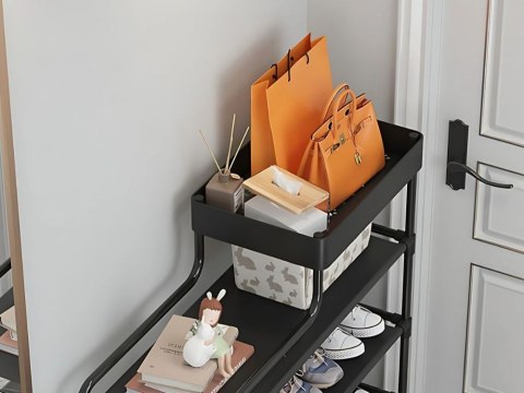 Regał na buty 5 poziomów stojak na buty szafka metalowa organizer z półką Regał na buty 5 poziomów stojak na buty szafka metalowa organizer z półką
