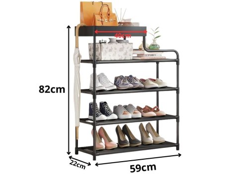 Regał na buty 5 poziomów stojak na buty szafka metalowa organizer z półką Regał na buty 5 poziomów stojak na buty szafka metalowa organizer z półką