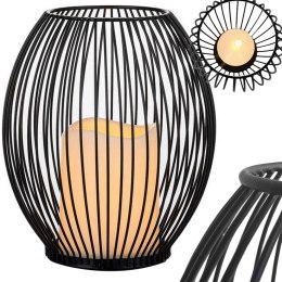 Świecznik metalowy dekoracyjny na świece 1 szt stojak lampion do domu taras