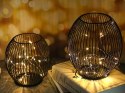 Świecznik metalowy dekoracyjny na świece 1 szt stojak lampion do domu taras