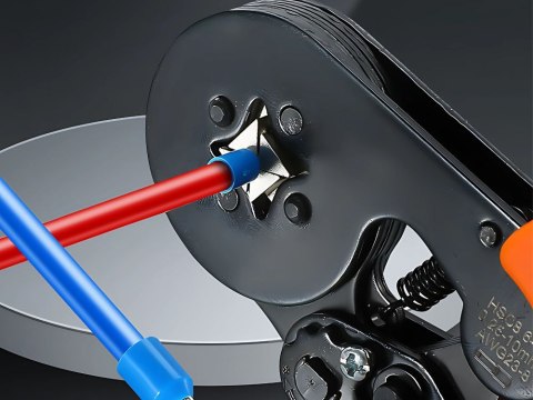 Zaciskarka do tulejek końcówek przewodów 0,25-10mm zestaw 1200 elementów Zaciskarka do tulejek końcówek przewodów 0,25-10mm zestaw 1200 elementów