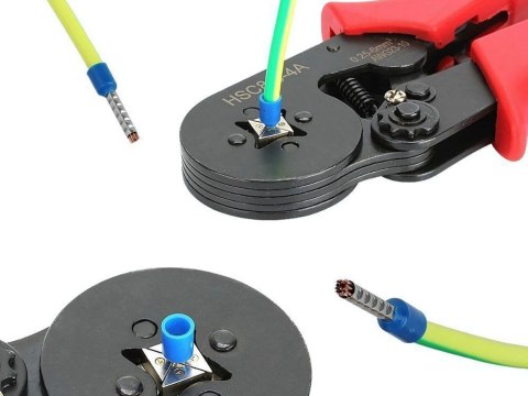 Zaciskarka do tulejek końcówek przewodów 0,25-10mm zestaw 1200 elementów Zaciskarka do tulejek końcówek przewodów 0,25-10mm zestaw 1200 elementów