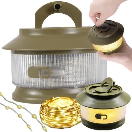 Lampa kempingowa biwakowa akumulatorowa led girlanda na rolce 20m ciepła